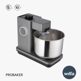 Wilfa Probaker Küchenmaschine 7 L Grau – Modell KM1GY-70 mit Edelstahlschüssel